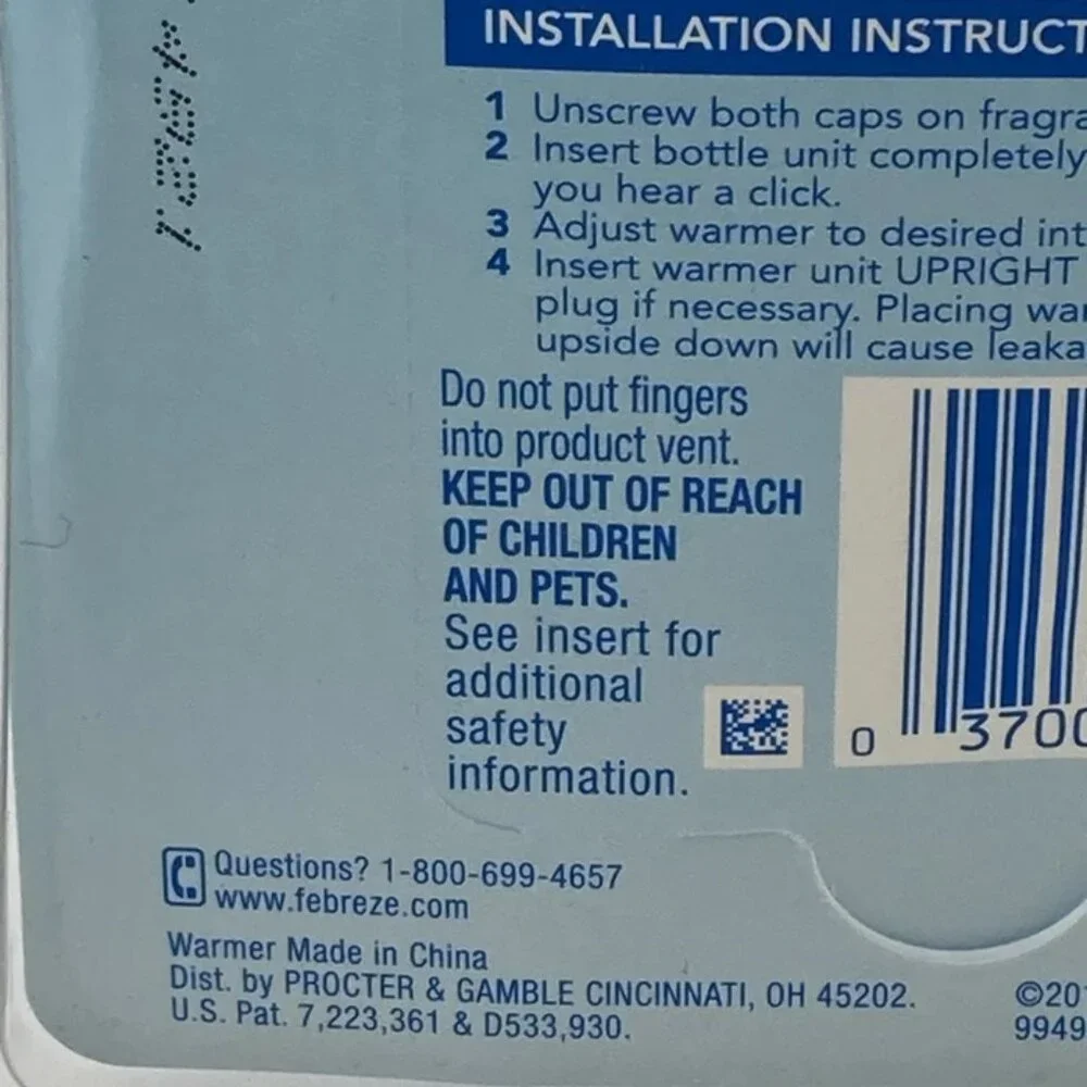 6) Febreze NOTICEables Scented Oil Warmer Plug In 2 in 1 Air Freshener NO REFILL